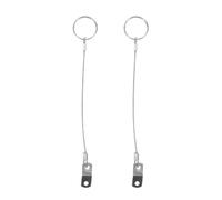 BEBEMOKO 2 Pcs Épingles en Acier Inoxydable pour Toit Bimini Argenté, Accessoires Bateau Fiables avec Cordon de Sécurité pour Usage Marin Polyvalent