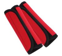 BEBEMOKO 2 pièces Housse de Protection Amovible pour Barre Horizontale Coussin Antidérapant Polyester Accessoire de Musculation pour Traction et Haltérophilie Lot de Rouge