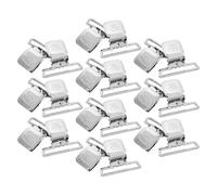 BEBEMOKO 20 Pièces Boucles de Bretelles en Métal Argenté, Fermoirs Robustes et Polyvalents en Fer pour Remplacement Fermeture de Salopette, Usage Pratique et Élégant