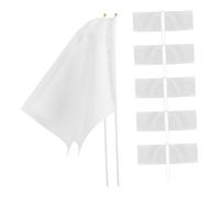 BEBEMOKO 20pièces Drapeau De Main Vierge Pour Arbitrage Drapeaux De Signalisation à Secouer Pour Courses Et Sports