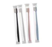BEBEMOKO 4 Pièces brosse à dents souple enfant première brosse à dents de maternité brosses à dents souples adultes Filament de brosse pbt transparent de haute qualité