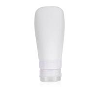 BEBEMOKO 4 pièces Lot de Bouteilles de Voyage Silicone Flacons Étanches pour Lotion Shampooing et Cosmétiques Rechargeables et Légers pour Déplacement