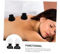 BEBEMOKO 4pièces Coffret De Ventouses Silicone Pour Massages Corporels Accessoire Être Soulagement Musculaire Et Détoxification Pour Abdomen Cuisses Matériau Silicone Réutilisable Et