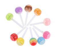 BEBEMOKO 60 Pièces Lollipops pour Ongles Colorés Mini Charms Résine Bonbons Nail Art Décoration Manucure DIY Femme