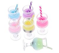BEBEMOKO 6pièces Pendentifs De Bubble Tea Miniatures Décorations Pour Maison De Poupée Accessoires Simulés Pour Photographiques