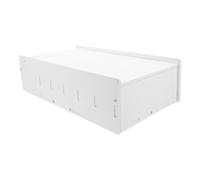 BEBEMOKO Boîte de Rangement Blanche en Pvc avec Compartiments pour Monnaie et Billets, Pratique et Élégante, pour Bureau ou Caisse Enregistreuse
