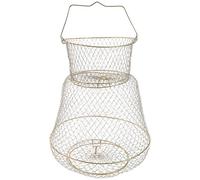 BEBEMOKO Bourriche Pêche Coup Portable Métal Résistant Filet de Protection Pêche Grande Capacité Plein Air Facile à Transporter