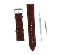 BEBEMOKO Bracelet de Montre en Cuir Véritable pour Hommes et Femmes, Boucle Ardillon en Acier Inoxydable, Taille 16 Mm, Style Classique, Confort, Coffret en Bois, Remplacement Facile