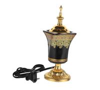 BEBEMOKO Brûleur Électrique Céramique Style Arabe Vintage Diffuseur de Parfum Compact pour Intérieur Décoration Élégante pour Maison et Bureau Prise EU