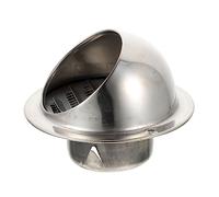 BEBEMOKO Capot D’échappement Rond en Acier Inoxydable 304 Poli Épais 70mm, Hotte Aspirante Extérieure Anti-vent pour Conduit D’évacuation Mural, Grille D’extraction D’air Adaptée