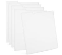 BEBEMOKO Cartes de Séparation pour Disques Vinyles en Pp Blanc avec Onglets à Écrire, Résistance la Décoloration, Lot de 5 pour Classement en Bureaux ou Magasins de Disques
