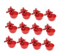 BEBEMOKO Distributeur d'eau pour Oiseaux 12 Pièces Rouge Petit Format pour Pigeons Et Cailles, Récipient à Eau Réglable pour Élevage, Abreuvoir Automatique Fonctionnel en Plastique Solide