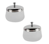 BEBEMOKO Gobelet en Verre Dépoli pour Manucure 2 Pièces 70 Ml Coupe Ronde Cristal Nettoyage Dissolvant Ongles Usage Professionnel Salon