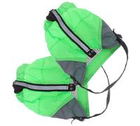 BEBEMOKO Guêtres de Trail Imperméables Anti-Sable Vertes, Couvre-Chaussures de Randonnée Légères et Respirantes, Protection Cheville pour Course Outdoor, 1 Paire Adaptée aux Sentiers