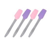 BEBEMOKO Lot de 4 Bâtonnets de Cire en Silicone Multifonctions, Applicateurs Portables Violet et Rose, Accessoires D’épilation pour Visage et Corps, Spatules Professionnelles pour Usage