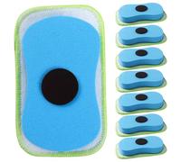 BEBEMOKO Lot de 8 Mini Effaceurs Magnétiques pour Tableau Blanc et Noir en Velours et Éponge, Compact et Portable, pour École et Bureau