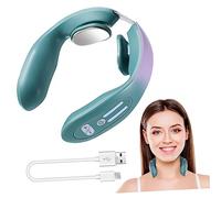 BEBEMOKO Masseur De Cou Électrique Portable Chaleur 4 Modes Et 12 Niveaux D'intensité Appui Cervical Anti- Massage Relaxant Pour Maison Et Bureau Couleur Bleu Dégradé