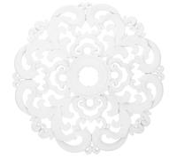 BEBEMOKO Médaillon de Plafonnier Décoratif en Plâtre Blanc Style Européen Médaillon de Plafond Ajouré Sculpté Ornement Intérieur pour Plafond 1 Pièce