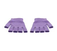 BEBEMOKO Moufles Hydratants pour Femmes en Gel Tricoté Violet, Soins Réparateurs de Nuit pour Mains Très Sèches, Spa sans Doigts pour Hydratation et Régénération Peau