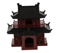 BEBEMOKO Pagode Miniature Japonaise de Jardin pour Décoration Aquarium et Bonsaï, Modèle Ancien en Résine 6 Cm, Ornement Micro-Paysage Zen, Statuette D'architecture Traditionnelle