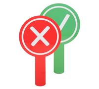 BEBEMOKO Palettes de Vote en Apprentissage Interactif en Plastique Lot de 2 Outils Portables Grands Caractères pour Évaluation en Classe pour Enseignants et Élèves