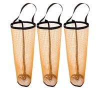 BEBEMOKO Paquet de Rangement Mural de Tennis Lot de 3 Paquet en Filet Jaune, Grosse Capacité, Maille Nylon, Séchage Rapide, Cordon de Serrage Sécurisé, Accessoires de Tennis Féminins