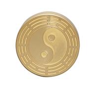 BEBEMOKO Presse Calligraphie Laiton Massif Presse Bureau Rond pour Tenir Papier Plat Accessoire Traditionnel Chinois pour Calligraphie et Dessin Sumi Poids Écriture et Facile à Nettoyer