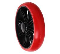 BEBEMOKO Roue de Rechange pour Chariot 3 Roues Roulements en PU Rouge Accessoire Solide pour Courses et Escalier Remplacement Pratique pour Chariot de Supermarché Pièces Robustes et