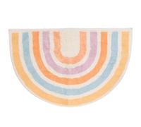 BEBEMOKO Tapis de Bain Antidérapant Absorbant en Polyester 40x60 Cm, Paillasson Arc-en-Ciel Demi-Cercle pour Salle de Bain et Entrée Intérieure, Tapis de Sol Décoratif Polyvalent