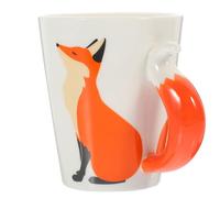 BEBEMOKO Tasse à Café Céramique Renard 360Ml Mug Cartoon Multifonction pour Thé Lait Jus Boissons Chaudes et Froides Usage Maison et Bureau Présent Original