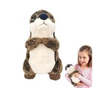Bébés en peluche pour enfants - Adorable animal en peluche en loutre marron, peluche douce de 20 cm | Poupée en peluche réaliste en loutre, jouet de loutre en peluche, luxe