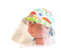Bébés Enfants Cap Anti, Protection Maman Sortir à la maison Protection du visage Capsules de soie Masque amovible Anti bave pour garçons Filles (2-4 ans)