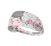 Bébés hippopotames Mignons,Bandeau de Sport Unisexe, Bandeau élastique Multi-usages pour Cheveux