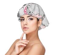 Bébés hippopotames mignons,Bonnet de nuit en satin pour adulte - Bonnet de nuit élastique pour femme, couvre-cheveux de nuit