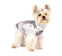 Bébés hippopotames Mignons,T-Shirt sans Manches en Coton pour Animaux de Compagnie, Gilet Respirant, Extensible et Doux,M