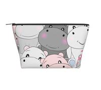 Bébés hippopotames Mignons, Trousse de Toilette Trousse de Maquillage Sac à cosmétiques Trousse de Toilette de Voyage Portable