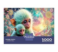 bébés Singe Puzzle 1000 Pièces Educa Jouet Jeu D'Intelligence Décoration Intérieure Animaux Jeu Éducatif Challenge Toy Adultes Et Enfants À Partir De 14 Ans 70x50cm/1000pcs
