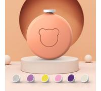 Bébicure Coupe-ongles Électrique Bébé - Lime à Ongles Bébé Douce et Silencieuse avec Lumière LED, Kit de Manucure Sécurisé pour Nouveau-nés et Tout-petits, 6 Têtes de Meulage Incluses (Orange)