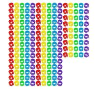 BEBIKR Lot de 200 anneaux ronds à clipser pour pigeons, perroquets, perruches, accessoires de pied, 8 mm, couleurs assorties