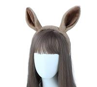 BEBIKR Serre-tête pour femme, oreilles de cheval, bandeau en poils d'animaux, oreilles de dunkey en peluche, bandeau réaliste pour cosplay de cheval