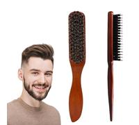 Bebochoi 2 Pièces Brosse à Cheveux Poils de Sanglier, Brosse Demelante Poils Sanglier Naturel, Réduisant la Casse des Cheveux et les Cheveux Crépus, pour le Nettoyage des Cheveux et de la Barbe