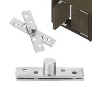 Bebochoi 2 Pièces Charnière de Porte Tournante en Acier Inoxydable, Charnière Porte Rotation 360 Degrés, Centrales et Cachées, Charnières Pivotantes pour les Maisons Portes Fenêtres et Armoires