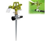 Bebochoi Arroseur de Jardin, Arroseur de Jardin Rotatif 360, Arroseur à Impulsion, 360° Arroseur à Pulsation Metal, pour Jardin Pelouse Plantes Légumes Fleurs Cour Pastorale (Green)