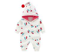 Bebone Bébé Fille Bodys et Combinaisons et Barboteuses Motif Cerise Vêtements (Blanc, 12-18 Mois)