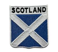 BeBuz Drapeau brodé de tous les pays avec écussons nominatifs - Écusson national à repasser ou à coudre - Patch militaire pour veste, chapeau et loisirs créatifs (Écosse)