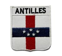 BeBuz Drapeau brodé de tous les pays avec écussons nominatifs - Écusson national à repasser ou à coudre - Patch militaire pour veste, chapeau et loisirs créatifs (Antilles)