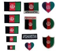 BeBuz Écusson brodé Drapeau de l'Albanie - Thermocollant ou à coudre - Rond - Cœur et Rectangle - Pour vestes, sacs, uniformes - Différentes tailles (drapeau rond)