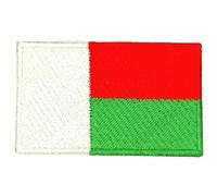 Bebuz Écusson brodé drapeau de Madagascar thermocollant ou à coudre - Patch de réparation en tissu - Patchs militaires tactiques - Emblème