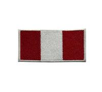 BeBuz Écusson brodé drapeau de tous les pays (4,5 x 3 cm) à thermocoller ou à coudre, pour veste, sac à dos, chapeau, loisirs créatifs (Pérou)