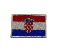 BeBuz Écusson brodé drapeau de tous les pays (4,5 x 3 cm) à thermocoller ou à coudre, pour veste, sac à dos, chapeau, loisirs créatifs (Croatie)